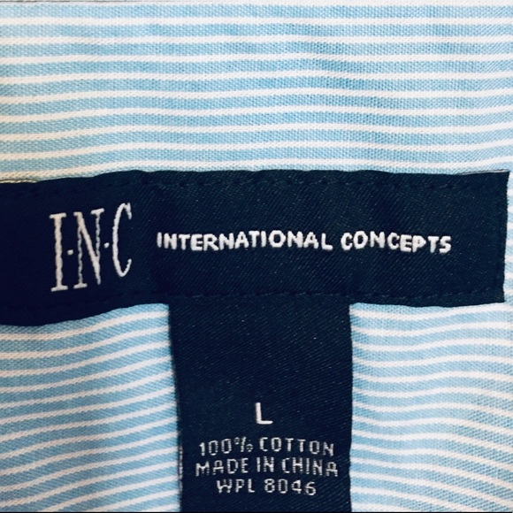 INC International Concepts Button Front Shirt Lg - Picture 4 of 8